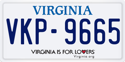 VA license plate VKP9665