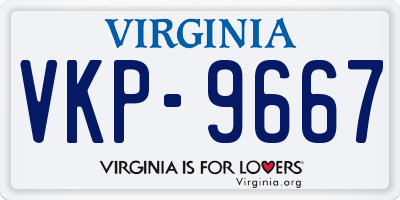 VA license plate VKP9667