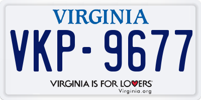 VA license plate VKP9677