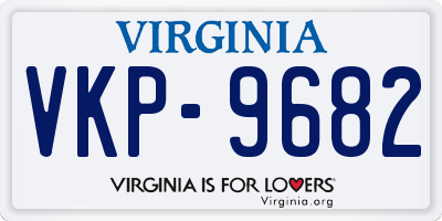 VA license plate VKP9682