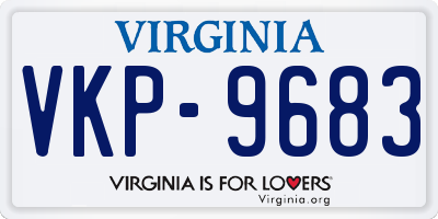 VA license plate VKP9683