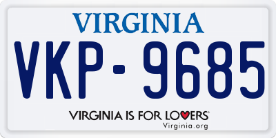 VA license plate VKP9685