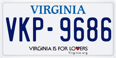 VA license plate VKP9686
