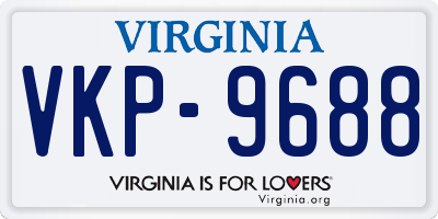 VA license plate VKP9688