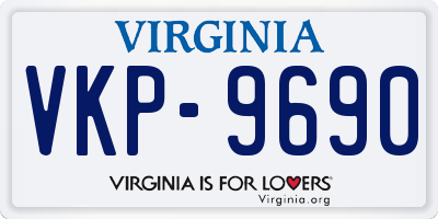 VA license plate VKP9690