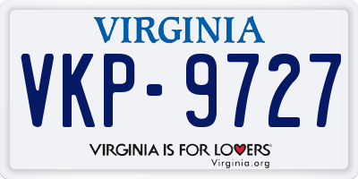 VA license plate VKP9727
