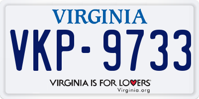 VA license plate VKP9733