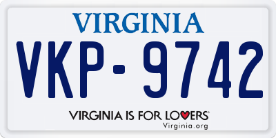 VA license plate VKP9742