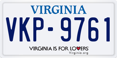 VA license plate VKP9761