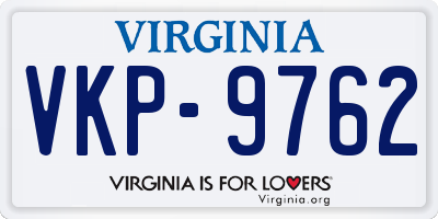 VA license plate VKP9762