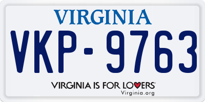 VA license plate VKP9763
