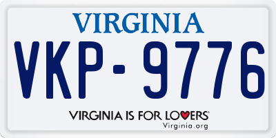 VA license plate VKP9776