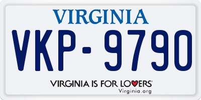 VA license plate VKP9790