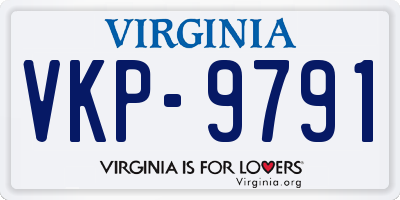 VA license plate VKP9791
