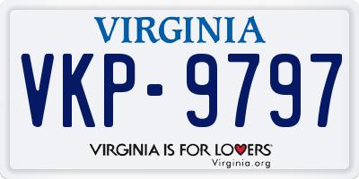 VA license plate VKP9797