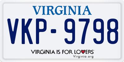 VA license plate VKP9798