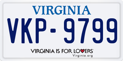 VA license plate VKP9799