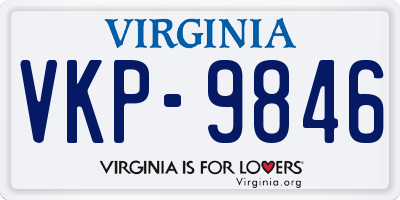VA license plate VKP9846