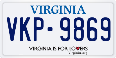 VA license plate VKP9869