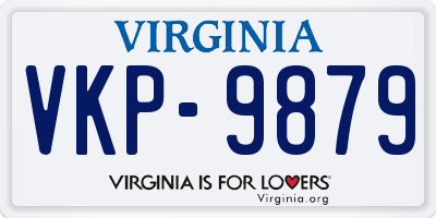 VA license plate VKP9879