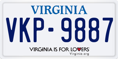 VA license plate VKP9887