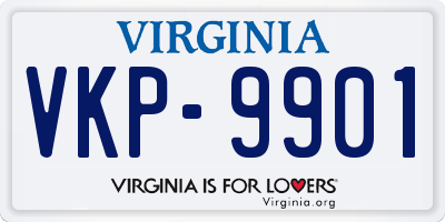 VA license plate VKP9901