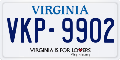VA license plate VKP9902