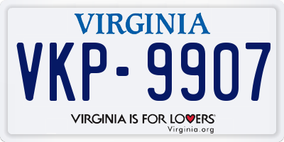 VA license plate VKP9907
