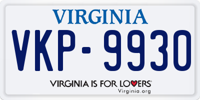 VA license plate VKP9930