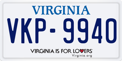 VA license plate VKP9940