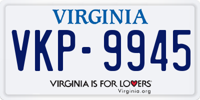 VA license plate VKP9945