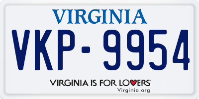 VA license plate VKP9954