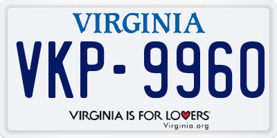 VA license plate VKP9960