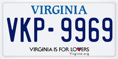 VA license plate VKP9969