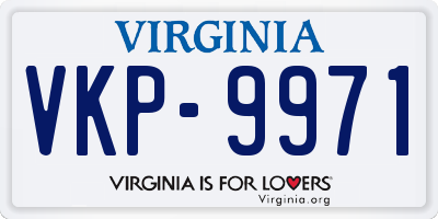 VA license plate VKP9971
