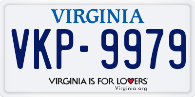 VA license plate VKP9979