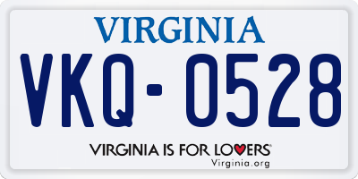 VA license plate VKQ0528