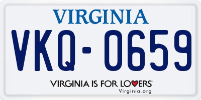 VA license plate VKQ0659