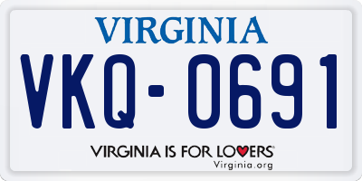 VA license plate VKQ0691