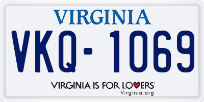 VA license plate VKQ1069
