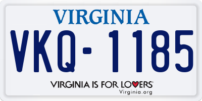 VA license plate VKQ1185
