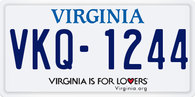 VA license plate VKQ1244