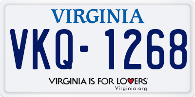 VA license plate VKQ1268