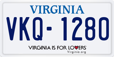 VA license plate VKQ1280