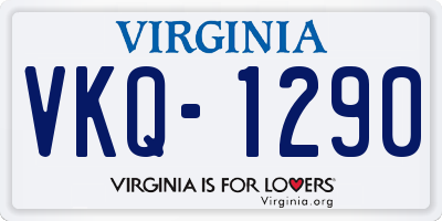 VA license plate VKQ1290