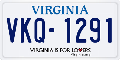VA license plate VKQ1291
