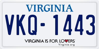 VA license plate VKQ1443