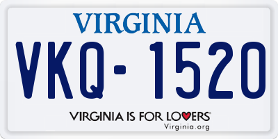 VA license plate VKQ1520