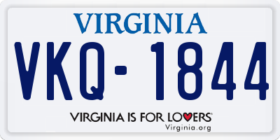 VA license plate VKQ1844