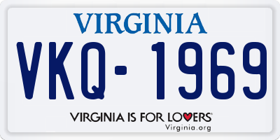 VA license plate VKQ1969
